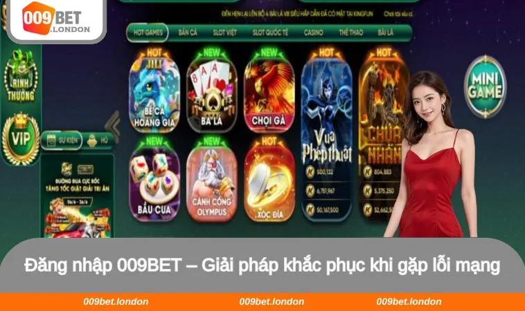 Đăng nhập 009BET – Giải pháp khắc phục khi gặp lỗi mạng