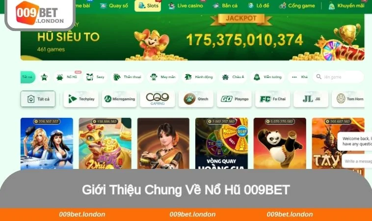 Sảnh Nổ hũ 009BET quy tụ hàng ngàn các tựa game hấp dẫn