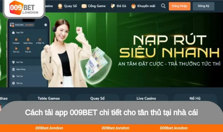 Cách tải app 009BET chi tiết cho tân thủ tại nhà cái