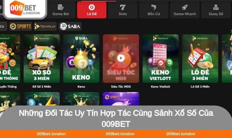 SABA Lottery là đối tác lâu năm của 009BET